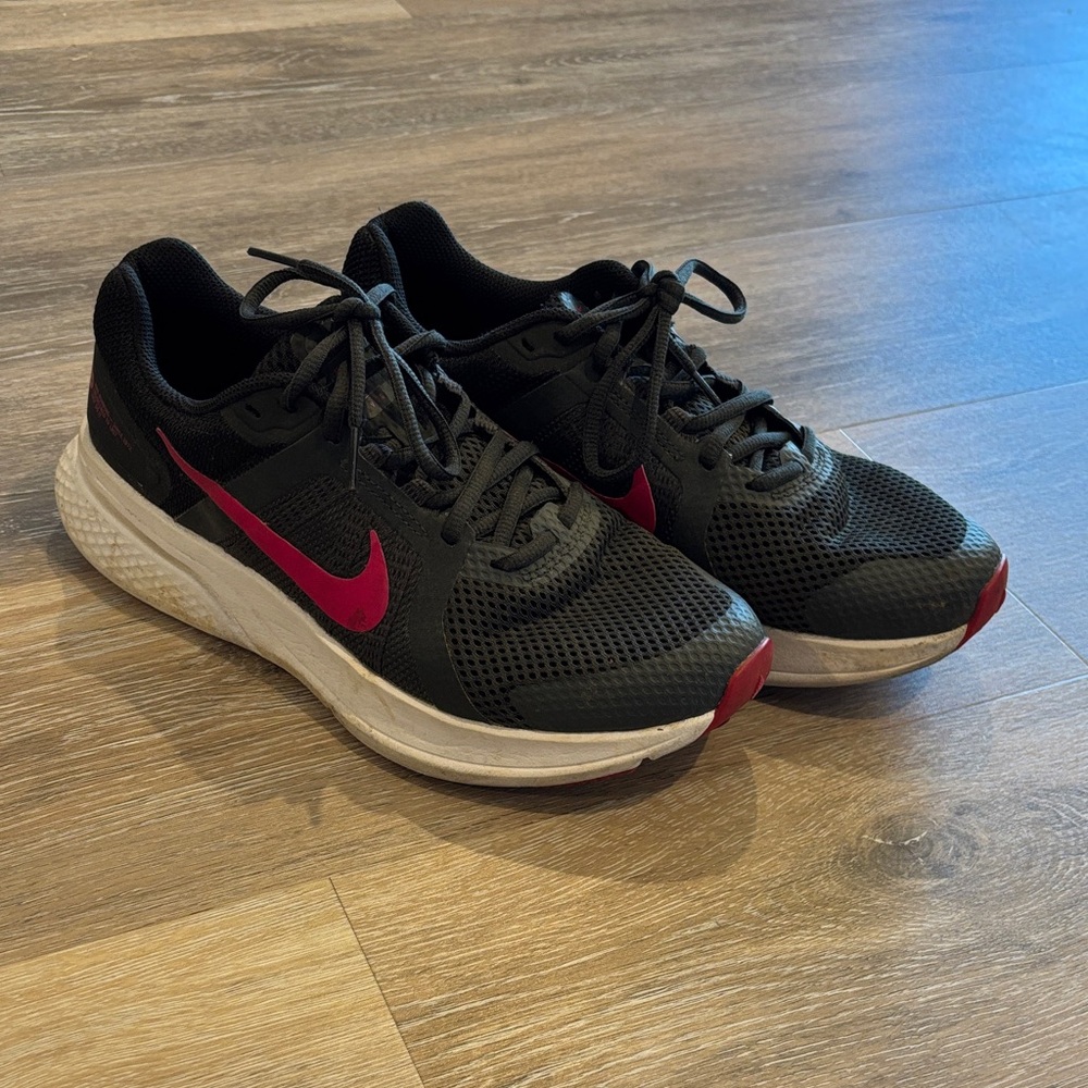 Gray and Pink Nike Athletic Shoes